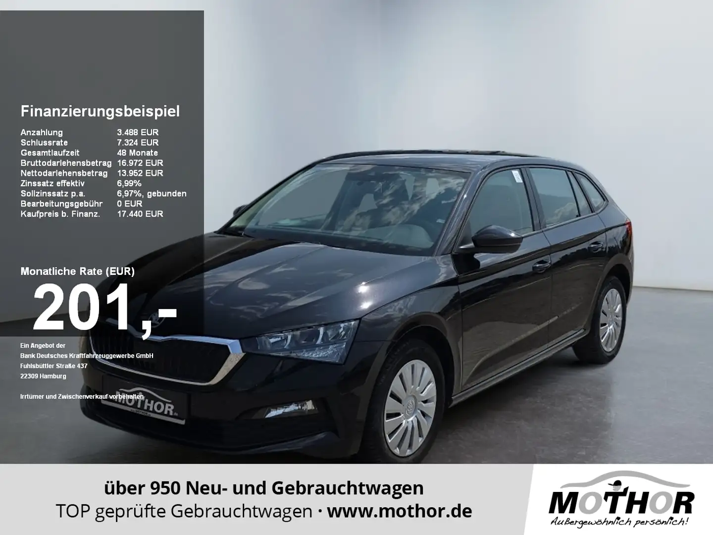 Skoda Scala Cool Plus 1.0 TSI LM USB Lichtsensor Klima Schwarz - 1