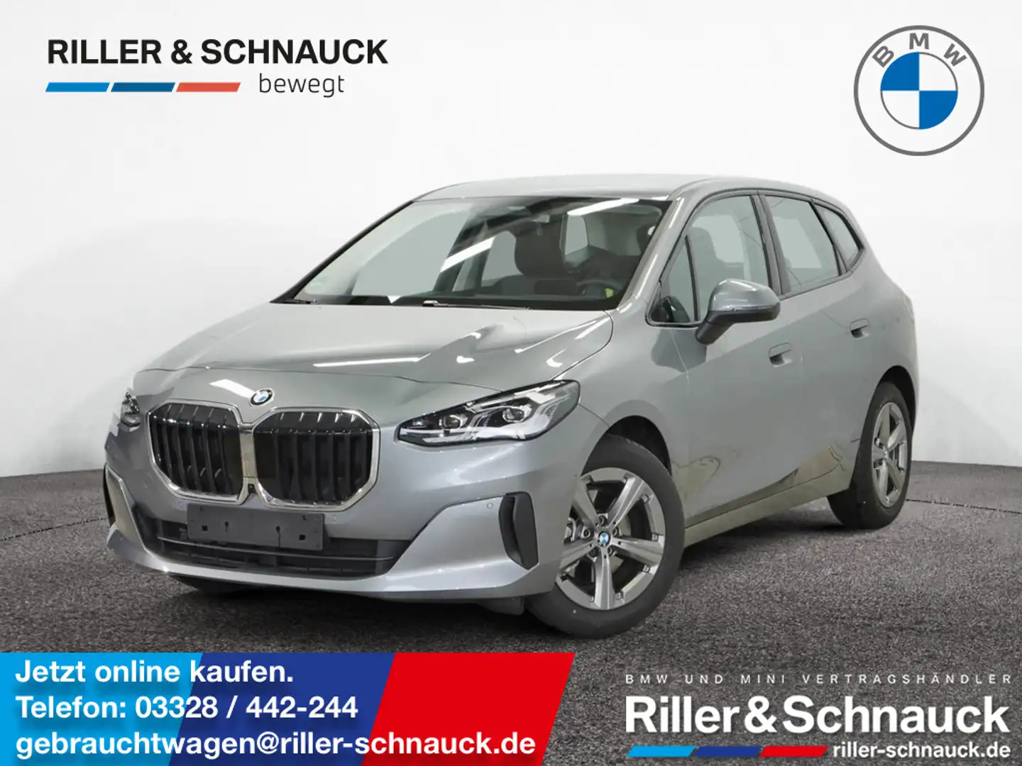 BMW 218 i Active Tourer 360°KAM+HUD+ACC+LED+NAVI Grau - 1