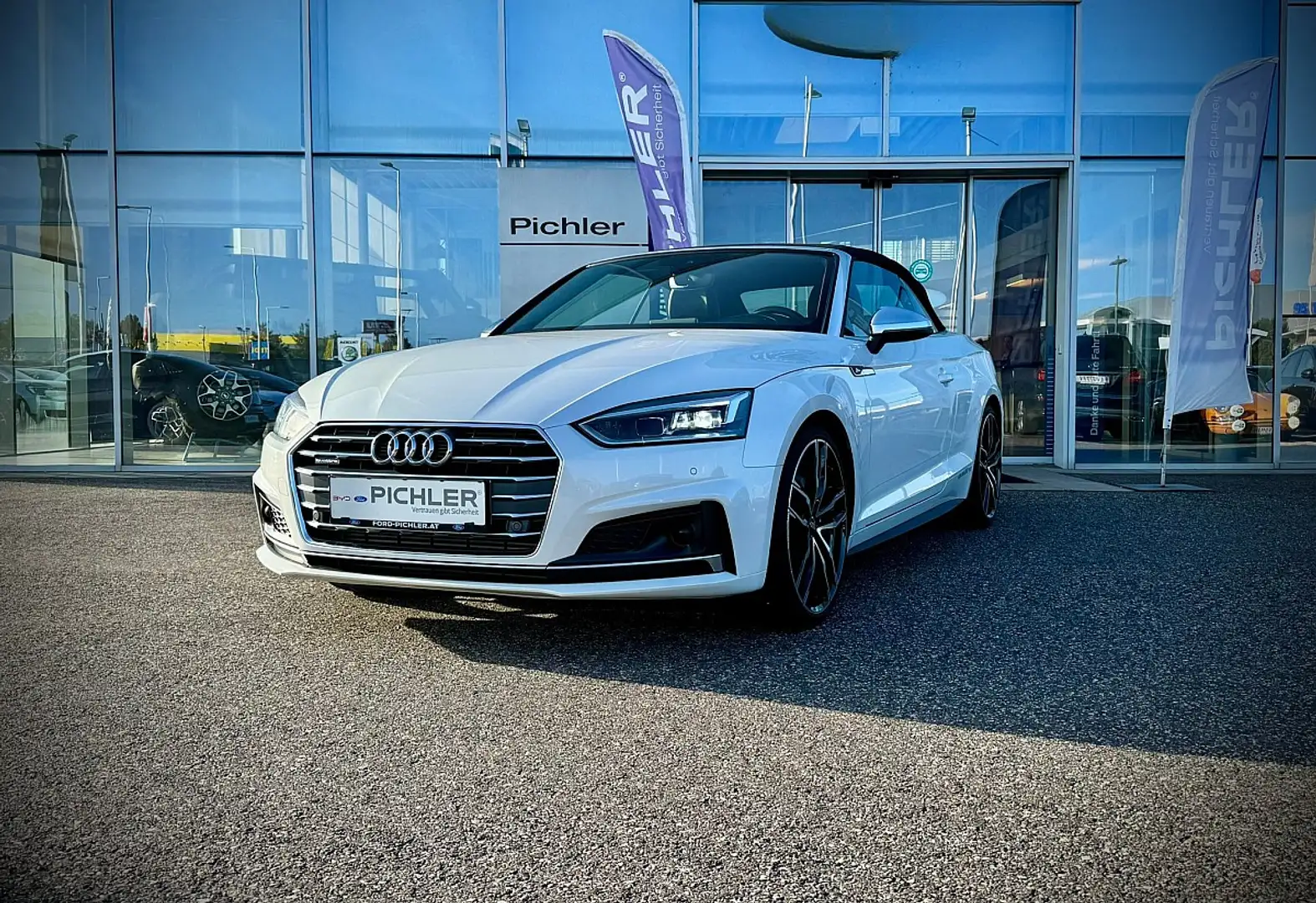 Audi A5 Cabrio Sport 3,0 TDI quattro S-tronic V6 3xSLINE Weiß - 1