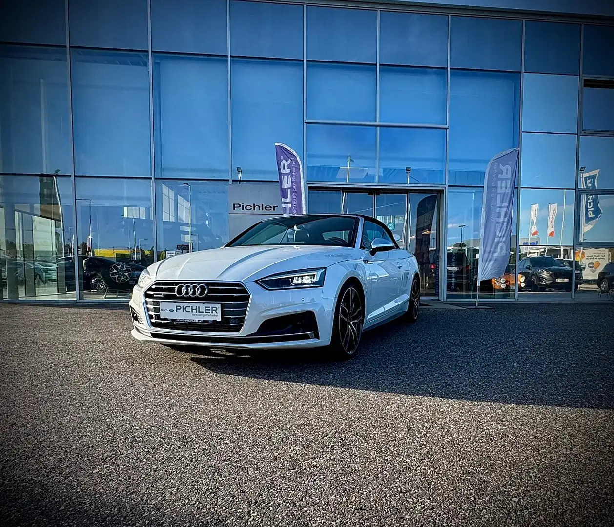 Audi A5 Cabrio Sport 3,0 TDI quattro S-tronic V6 3xSLINE Weiß - 2