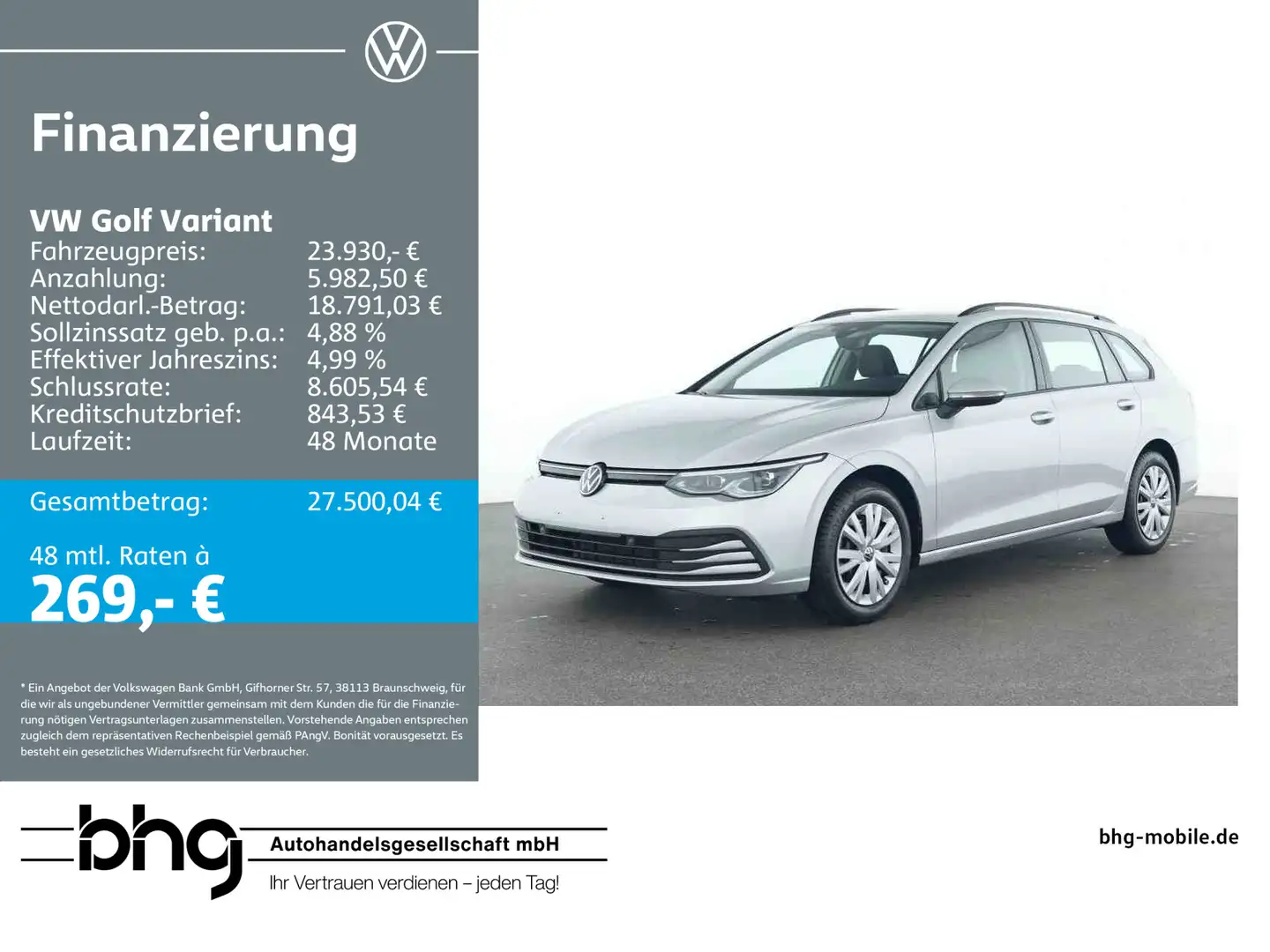 Volkswagen Golf Variant 1.5 TSI OPF Life Silber - 1