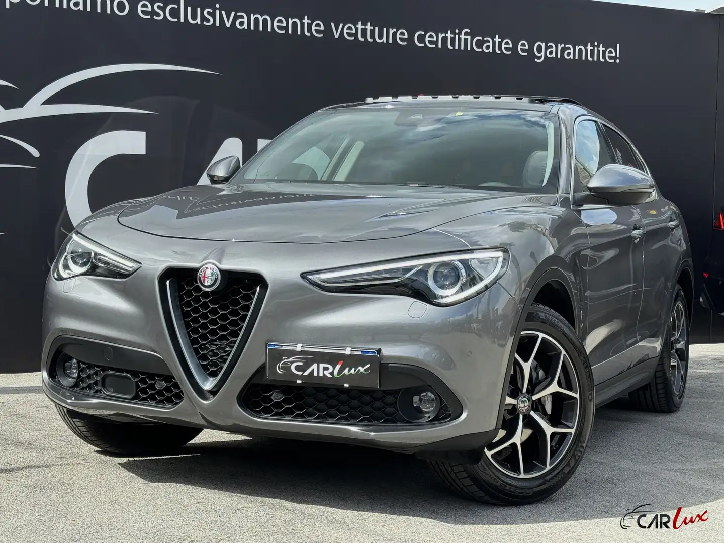 Alfa Romeo Stelvio 2.2 T Super Q4 AT8 210CV TETTO PELLE CAM Grigio - 1