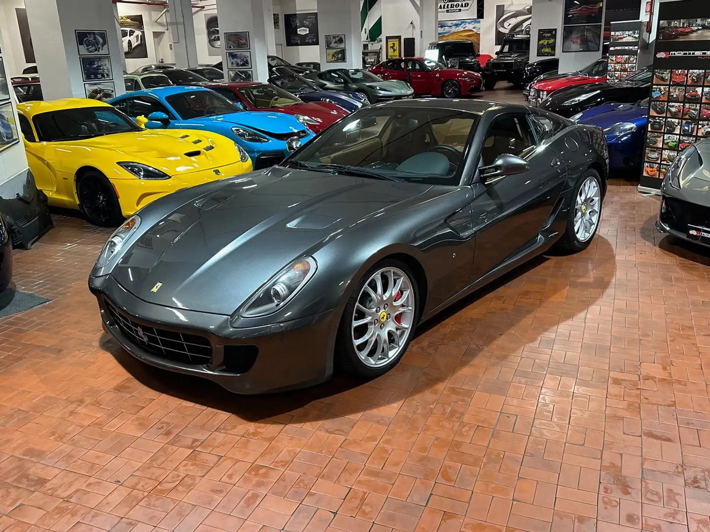 Ferrari 599 GTB Fiorano F1 PELLE CUOIO-CARBOCERAMICA Šedá - 1
