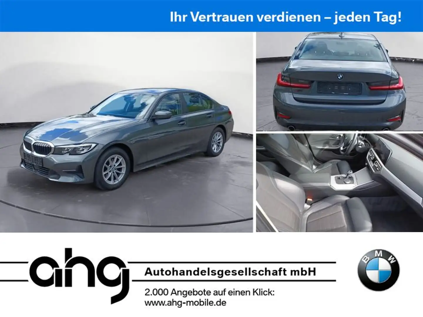 BMW 318 d Advantage Aut. Klimaaut. Head-Up Sportsitze Grigio - 1