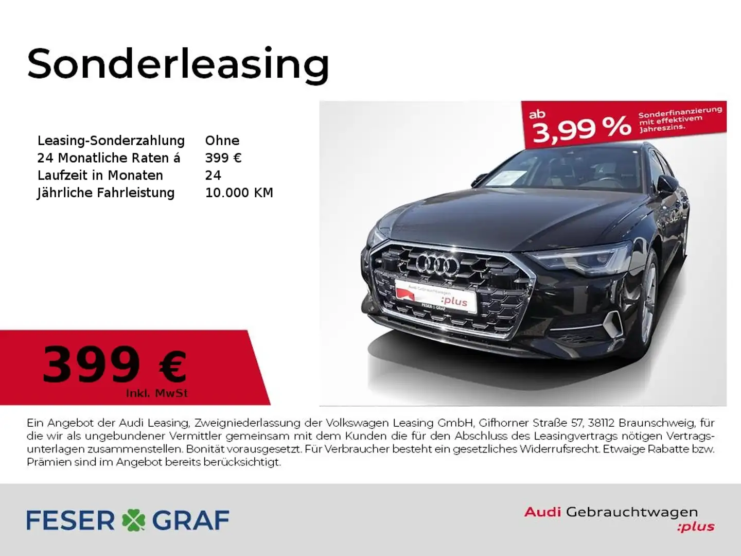 Audi A6 Avant 45 TFSI Advanced Matrix Navi Pano ACC Schwarz - 1