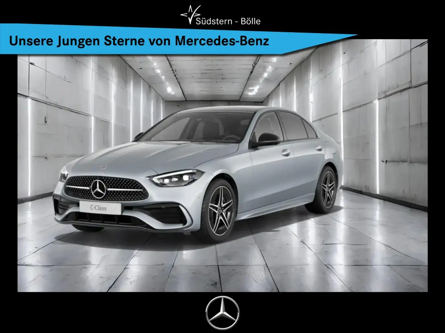 Mercedes-Benz C 300 de 4M +AMG+SHZ+MEMORY+AMBIENTE+PANO-DACH Argento - 1