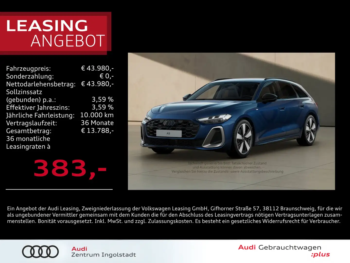 Audi A5 Avant TFSI S line edition one Tech+ MATRIX Blau - 1