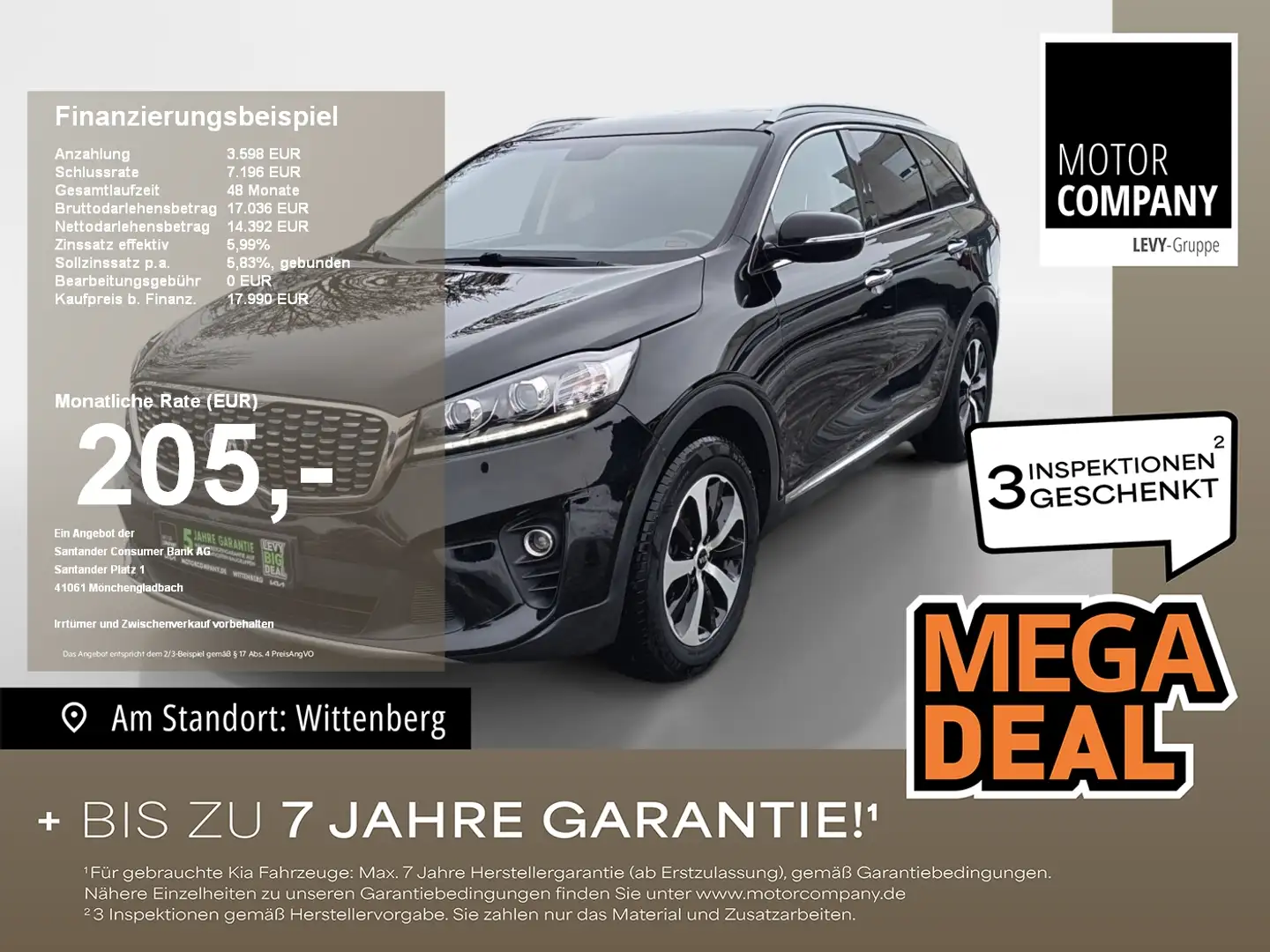 Kia Sorento 2.2 CRDi Vision SHZ*Kamera*Navi* Schwarz - 1