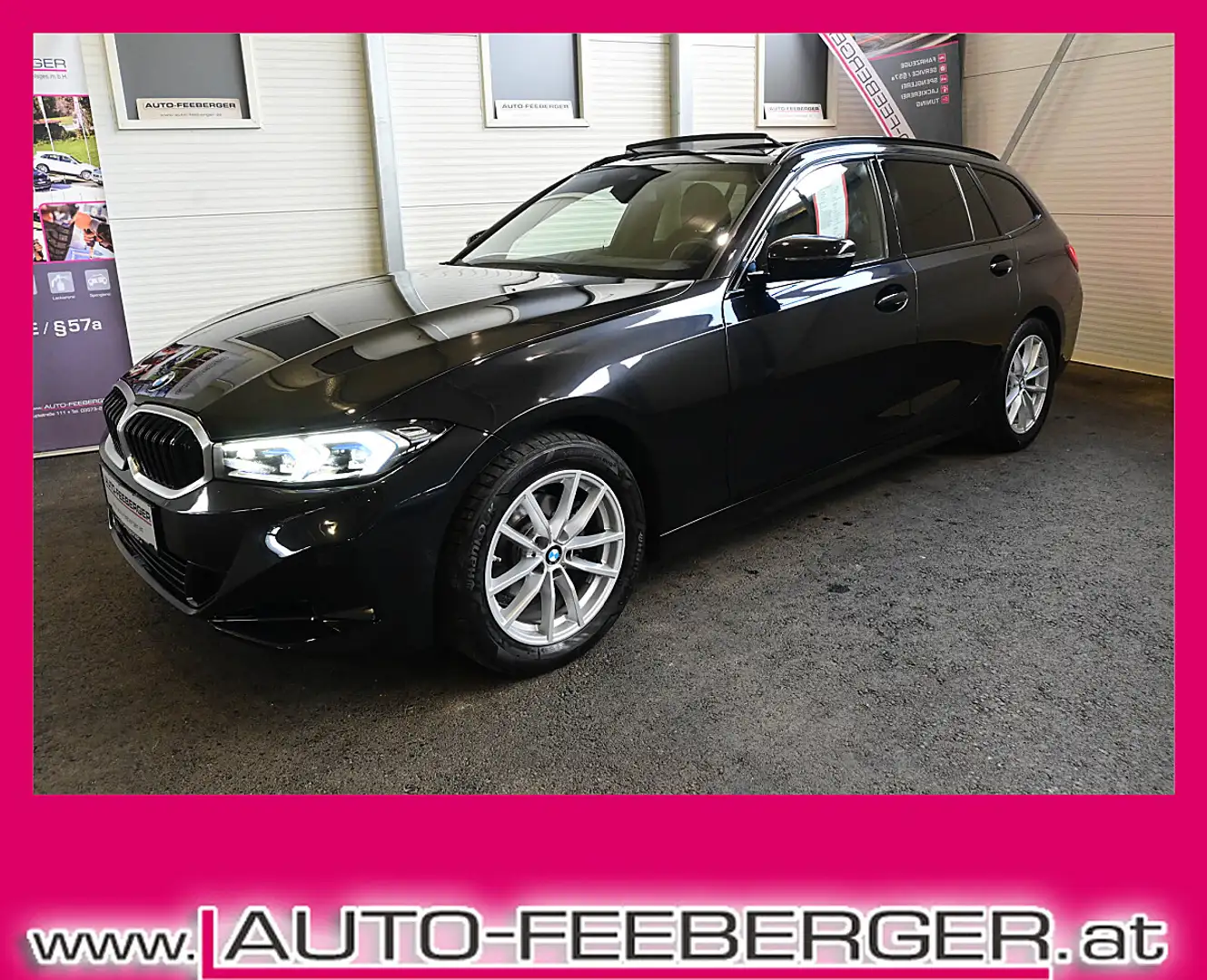 BMW 318 d 48 V Touring Aut.; Head-UP, AHK,Leder-Sportsi... Schwarz - 1