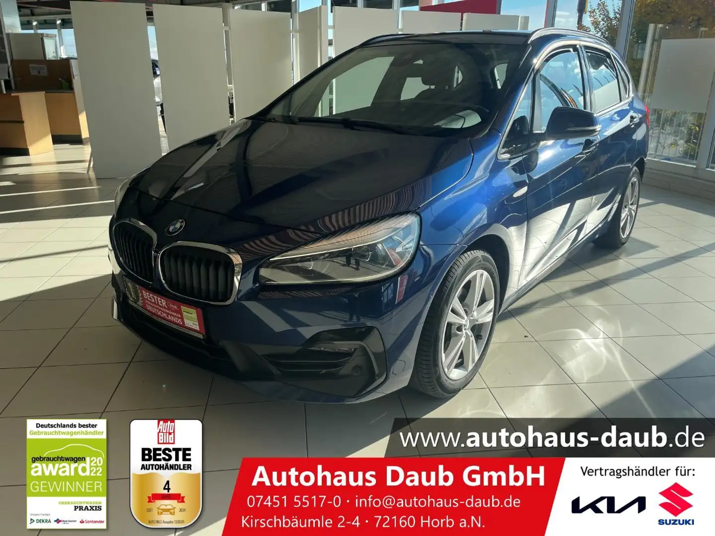BMW 218 i Active Tourer Advantage+Navi+Alu++ Blau - 1