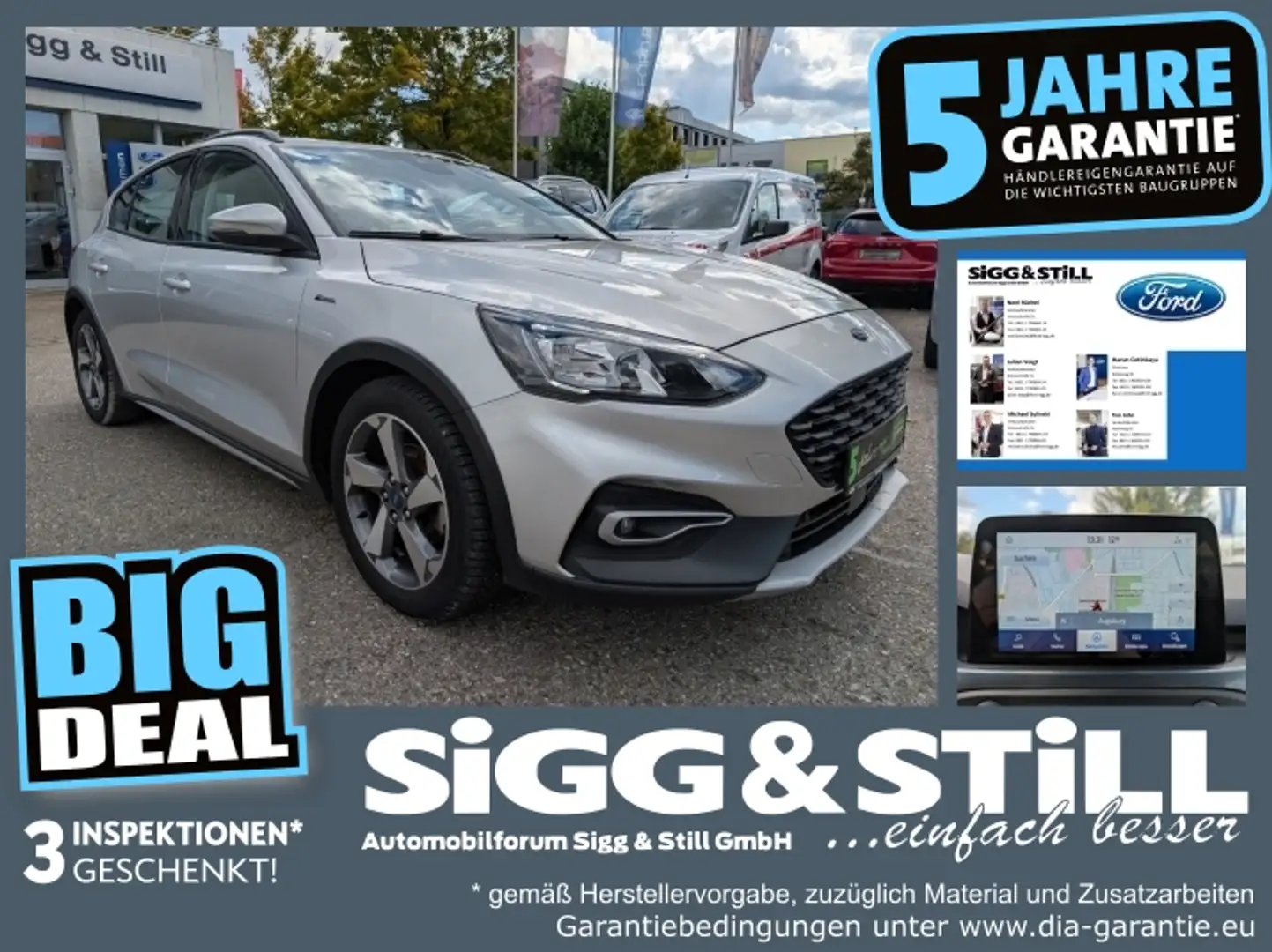 Ford Focus 1.5 Active Aut AHK*LED*NAV*SHZ*PDC*CAM*LM17 Silber - 1