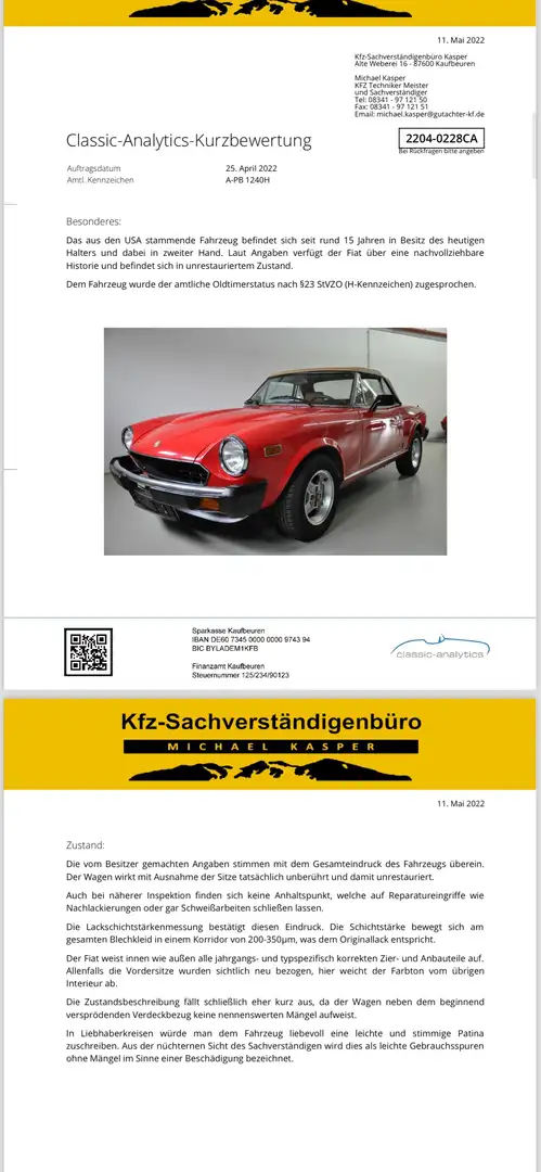 Fiat 124 Spider 124 CS2 Rouge - 2