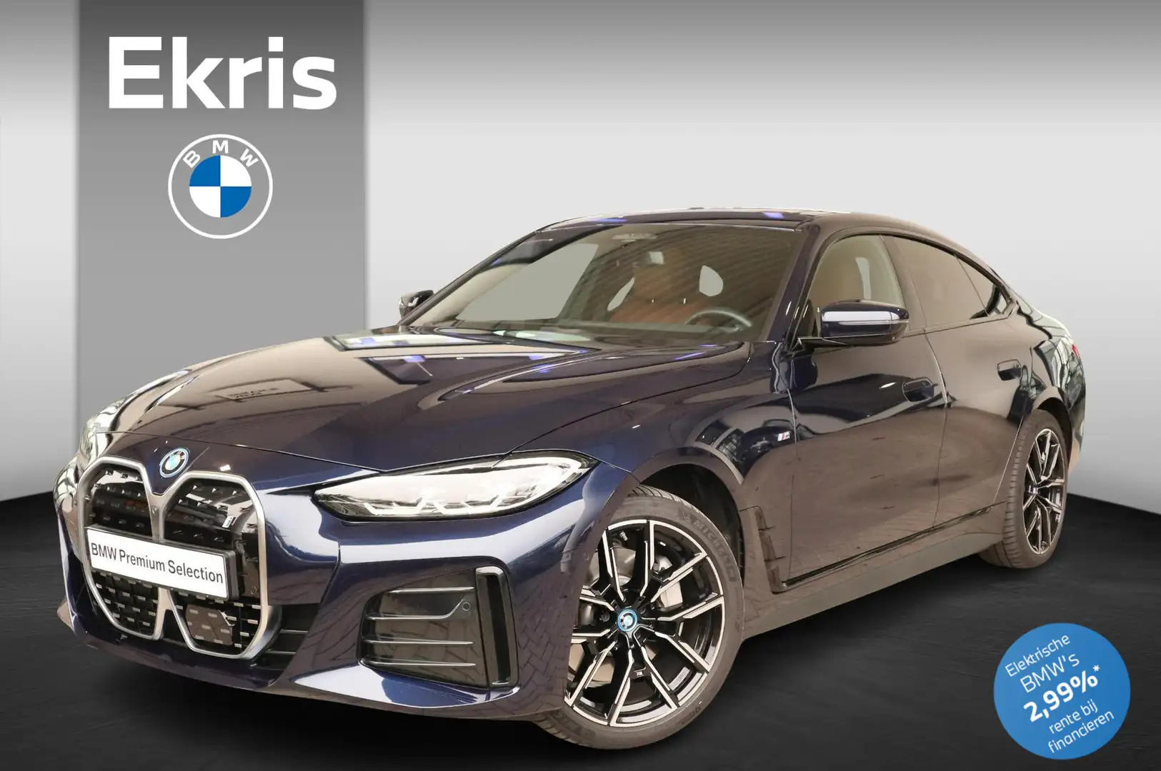BMW i4 eDrive40 High Executive | BMW Individual Leather | Blauw - 1