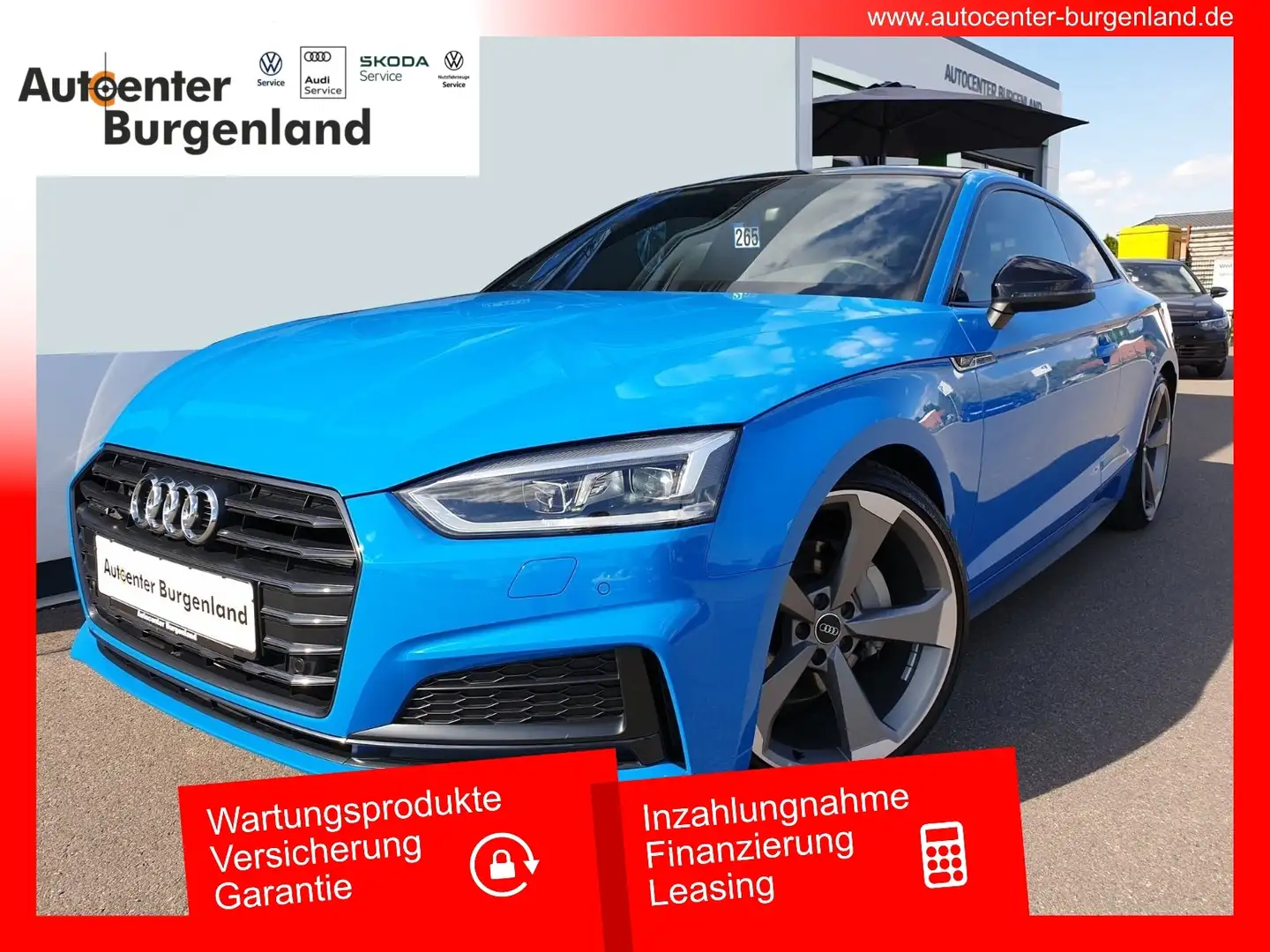 Audi A5 Coupé 40 TDI quattro Sport NAVI MATRX-LED PANORAM Blau - 1