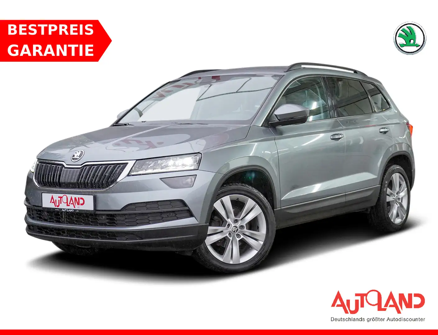 Skoda Karoq 1.5 TSI LED Navi ACC Kamera AHK Totwinkel Grijs - 1