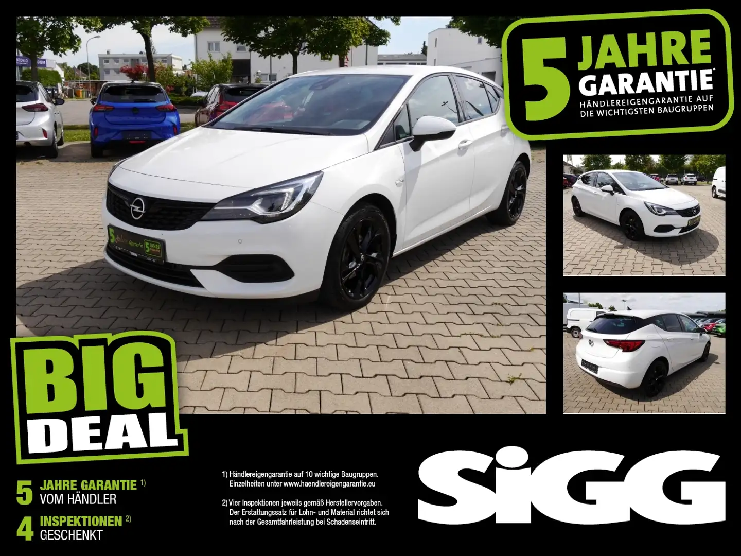 Opel Astra 1.5 D Business Automatik NAV Leder Matrix Weiß - 1