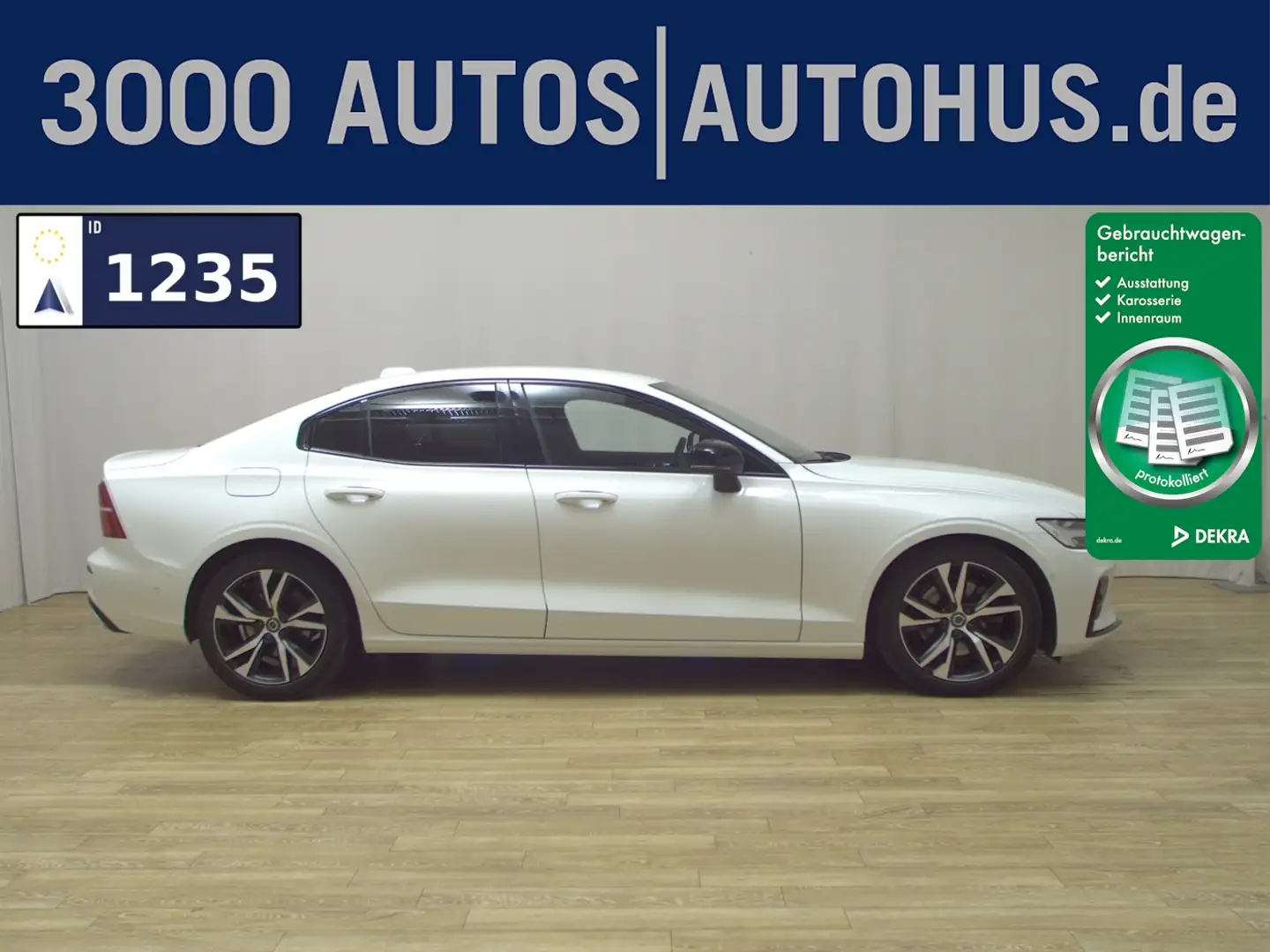 Volvo S60 B4 R-Design Leder Navi LED HuD 360° Weiß - 1