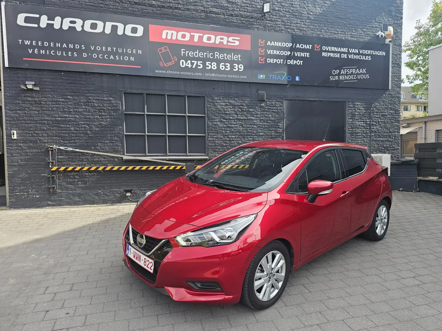 Nissan Micra Micra 1.0 B-Auto EURO 6D GPS AIRCO 8300 KM! Rood - 1