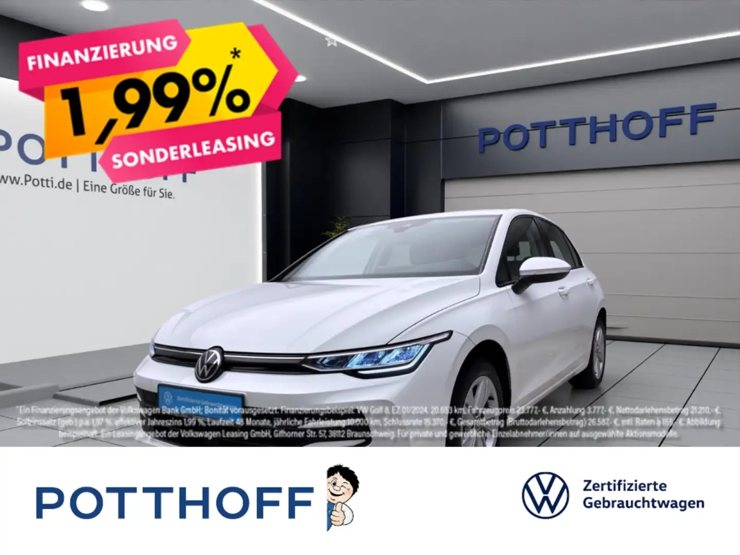 Volkswagen Golf 1.5 TSI LIFE NAVI AHK KLIMA LED Weiß - 1