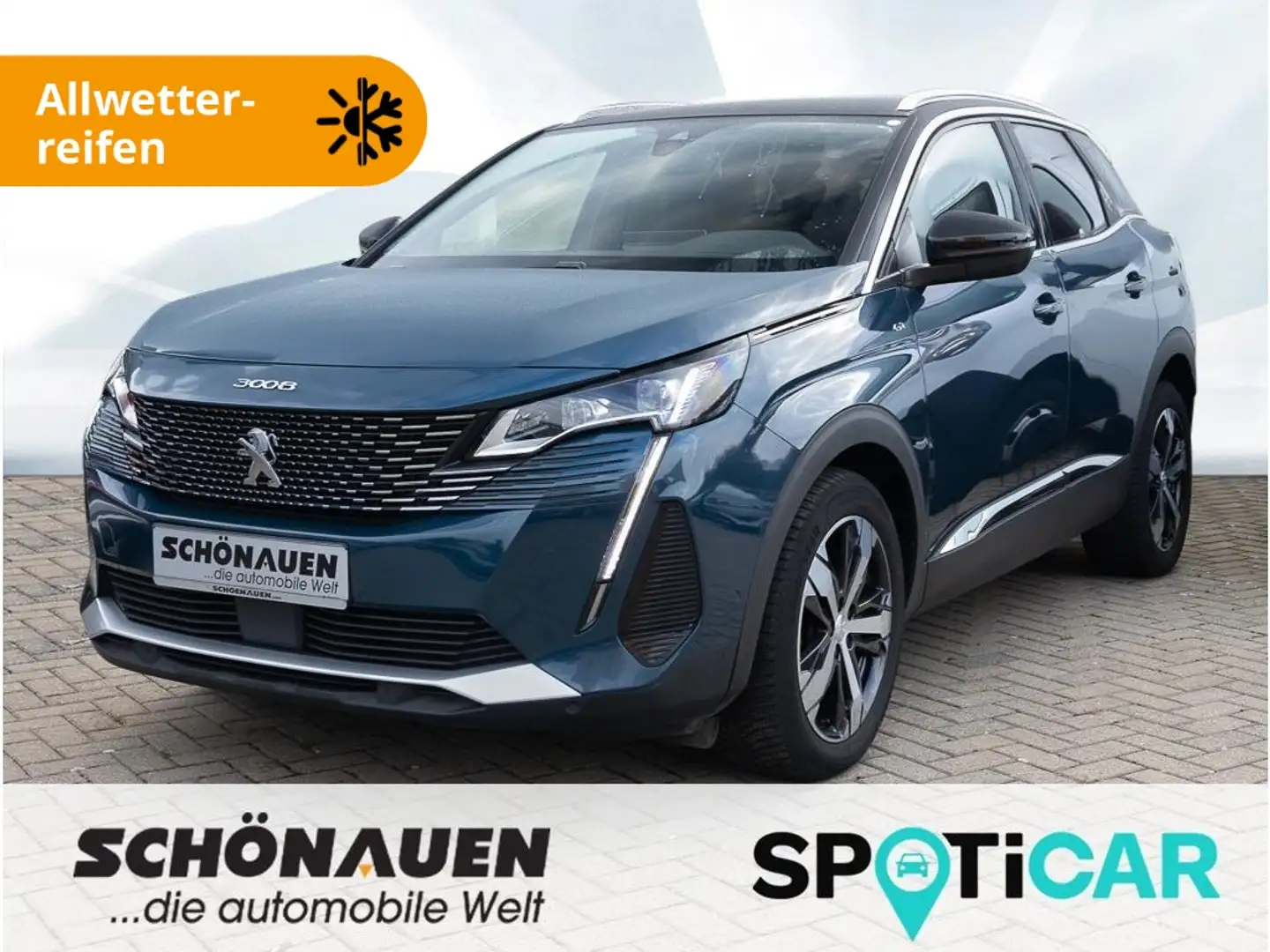 Peugeot 3008 1.2 PureTech GT +NAVI+RFK+SHZ+ALLW+EL-HKKL+ Bleu - 1