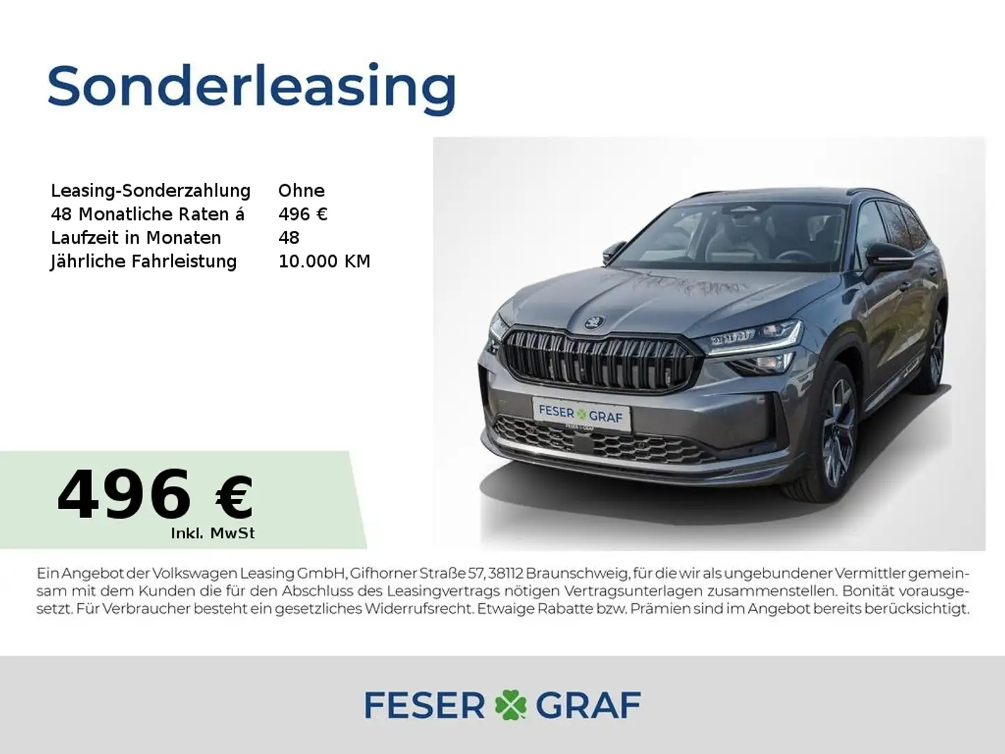 Skoda Kodiaq Sportline 2.0 TDI DSG 4x4 NAVI/MATRIX/ALU Grau - 1