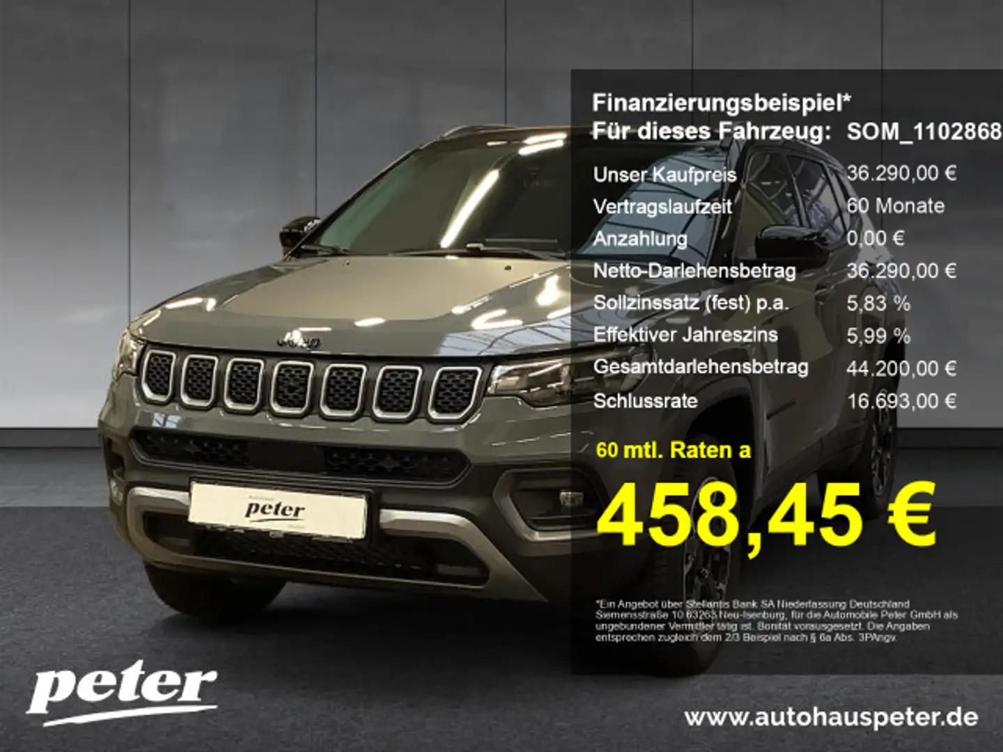 Jeep Compass Compass 1.3 Plug-In Hybrid High Upland Grijs - 1
