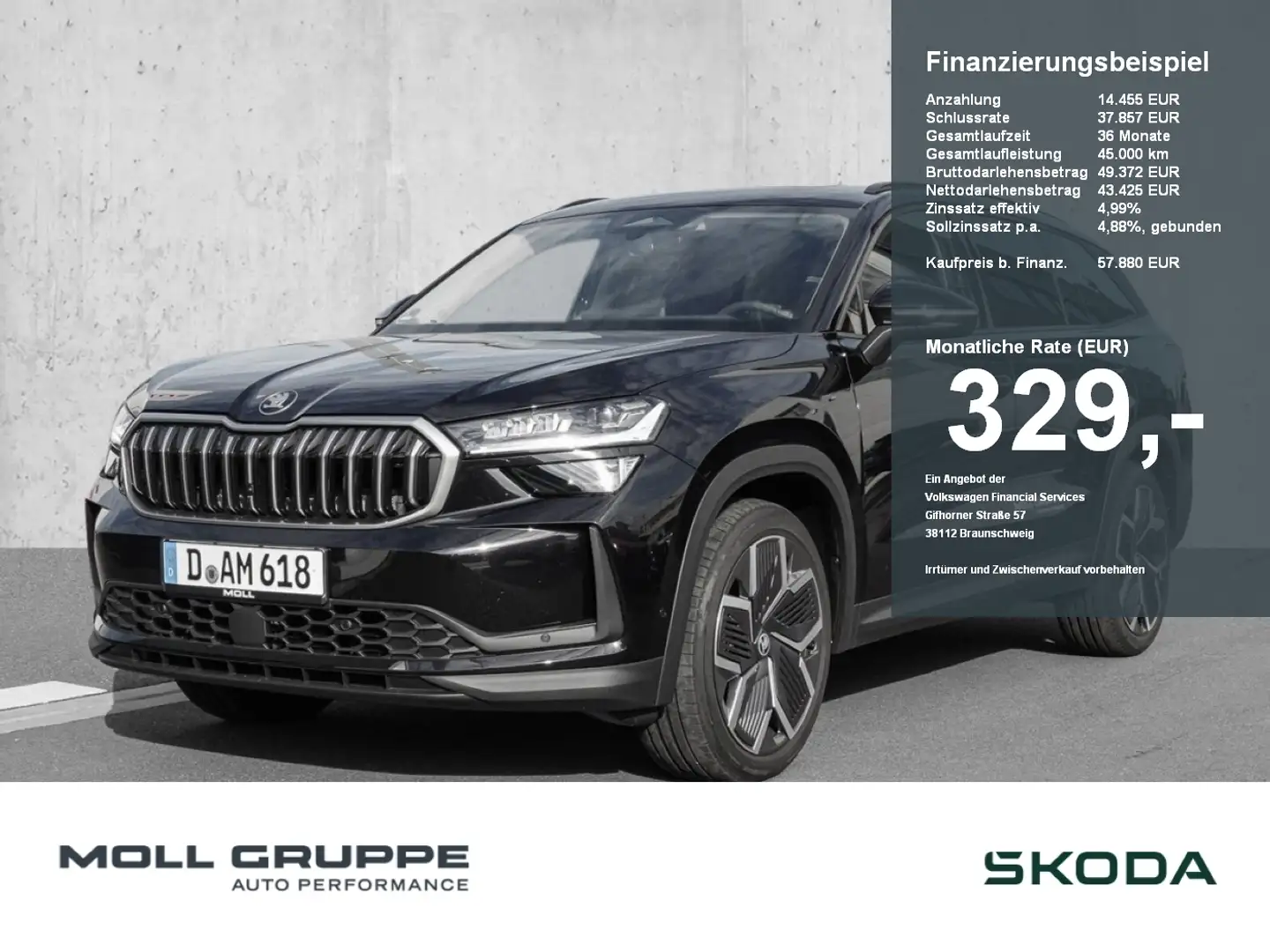 Skoda Kodiaq 142kW 2.0 TDI DSG Selection 360 SHZ ACC Schwarz - 1