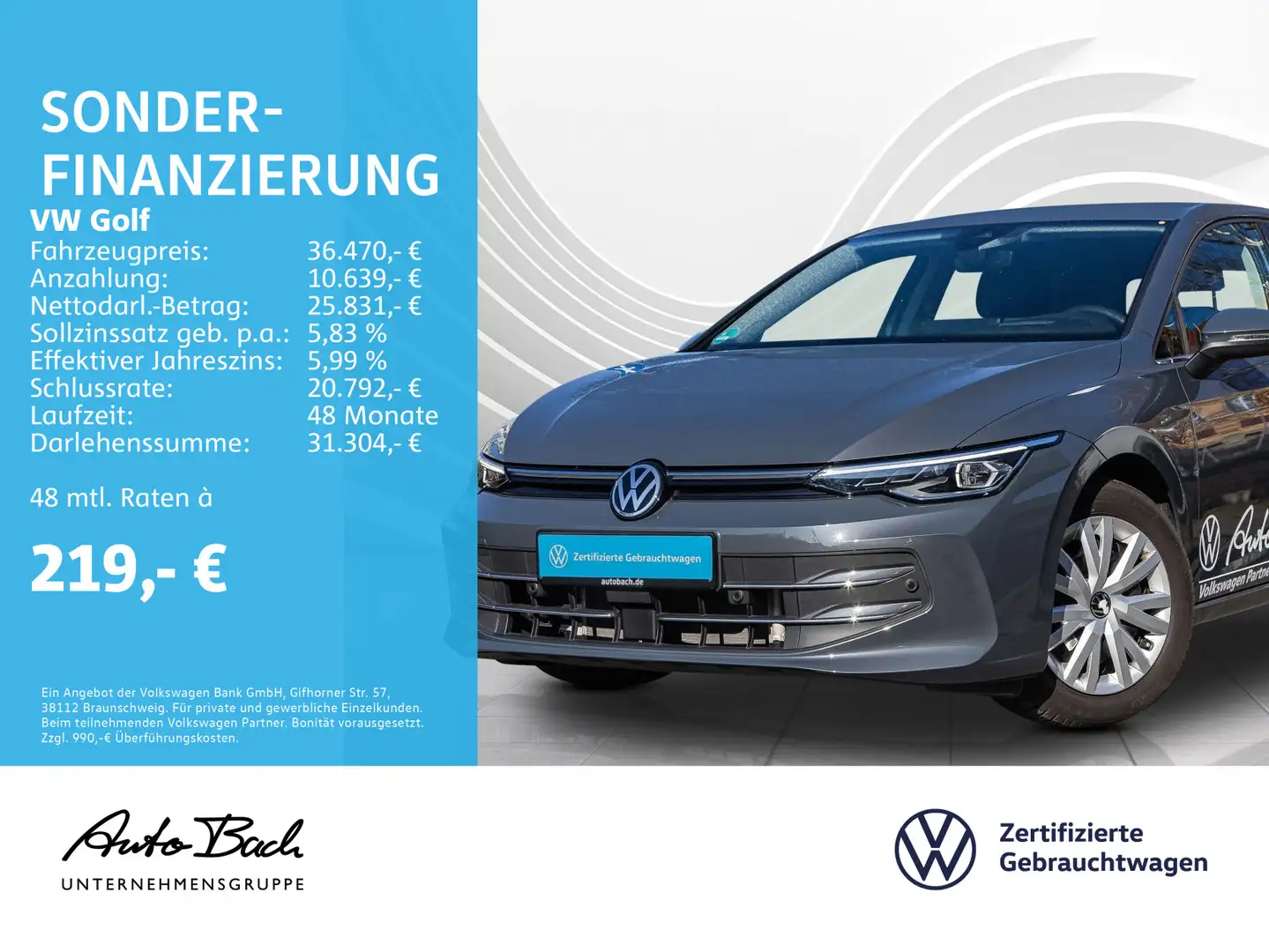 Volkswagen Golf VIII 2.0 TDI DSG Style, Navi, LED-Matrix, R Grau - 1