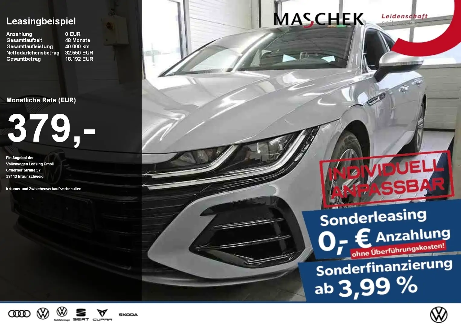 Volkswagen Arteon Shooting Brake R *Sonderleasing* Navi PDC LED Grau - 1