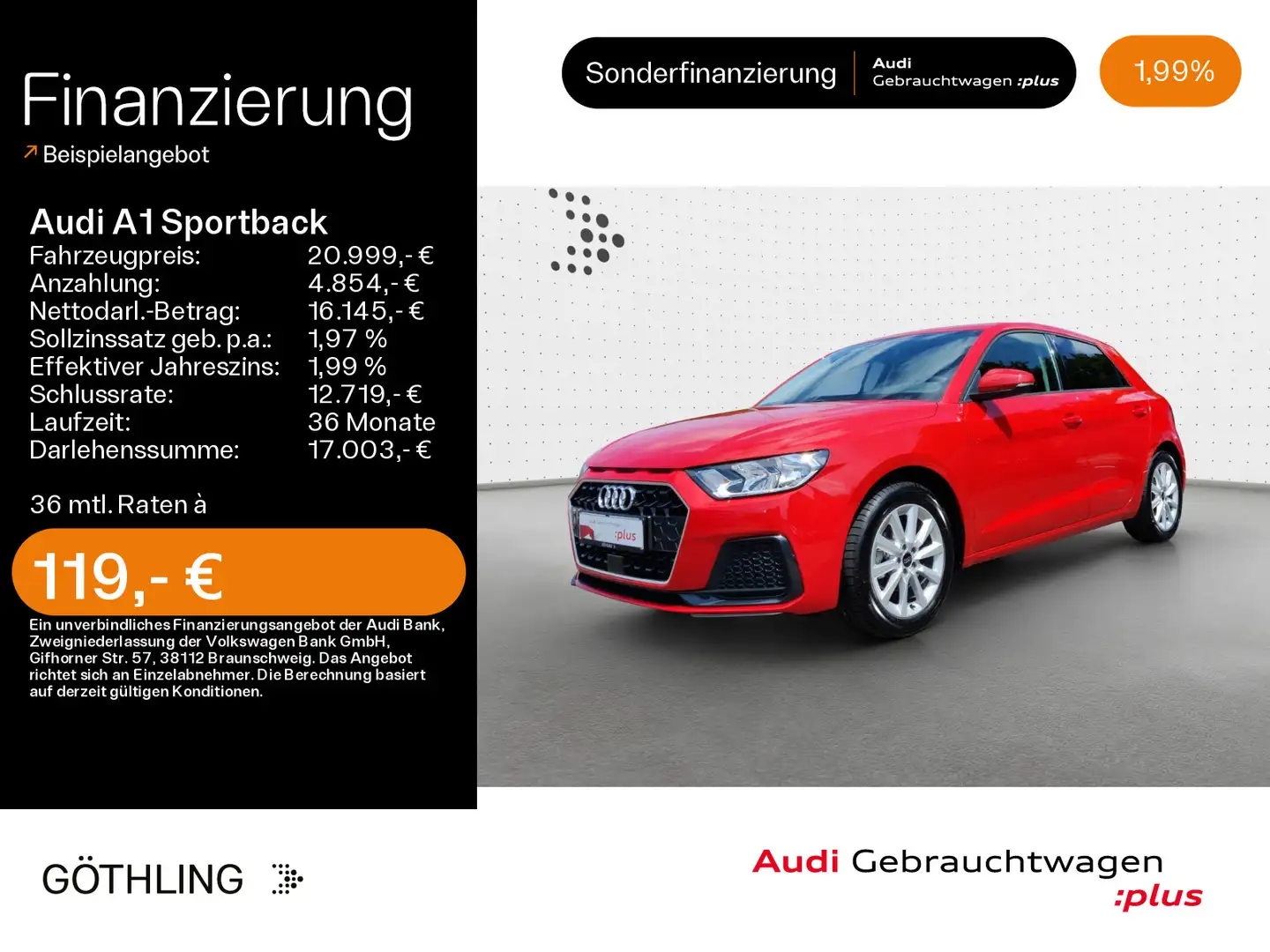 Audi A1 25 TFSI Advanced S tro*Virtual*Smar Červená - 1