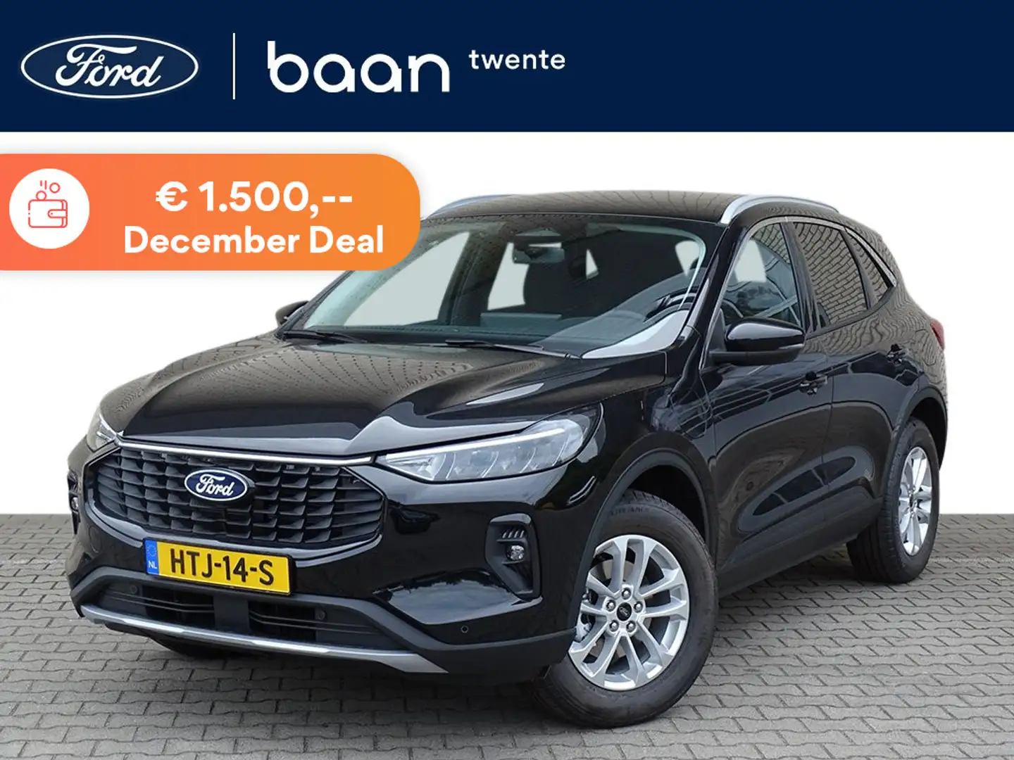 Ford Kuga 2.5 PHEV 243pk Titanium | 2.100kg trekgw. | Winter Zwart - 1