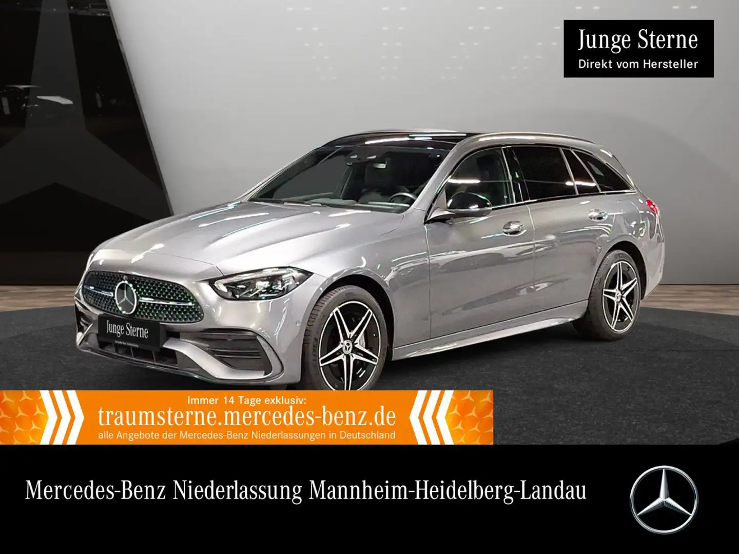 Mercedes-Benz C 300 e T AMG+NIGHT+PANO+360+AHK+LED+KEYLESS+9G Gris - 1