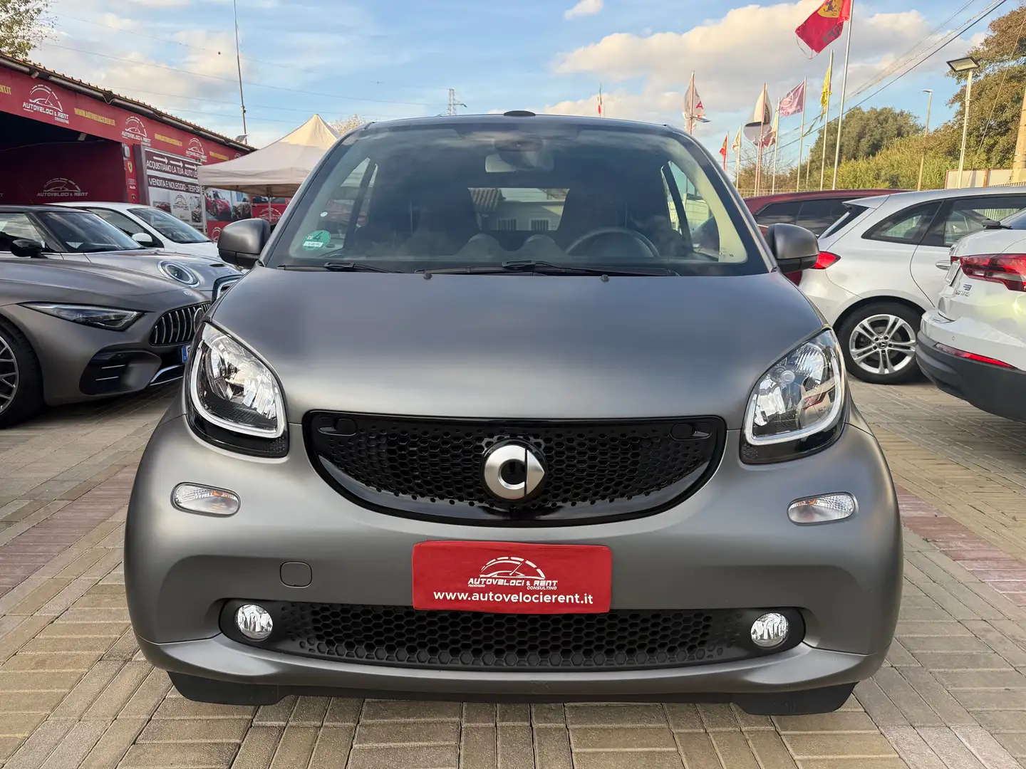 smart forTwo Fortwo Cabrio 0.9 t Passion 90cv / CAPOTE ROSSA Grigio - 2