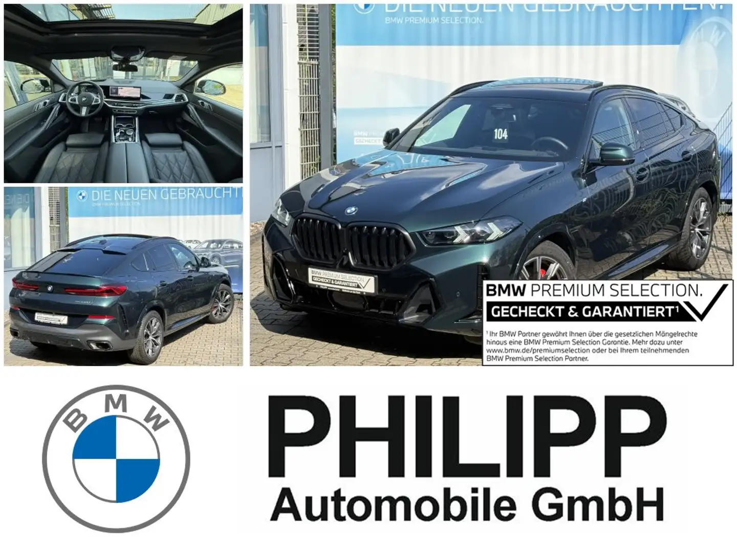 BMW X6 xDrive40d M Sport Pro Luftfahrw h&k StHzg AHK Grün - 1