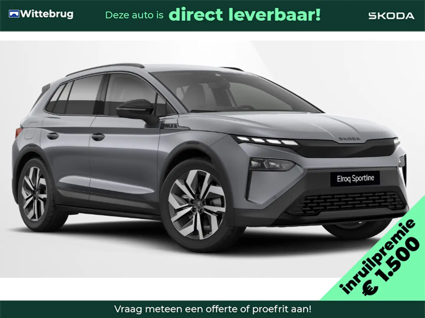 Skoda Elroq 60 Sportline Edition Business Upgrade Pakket Plus Grijs - 1