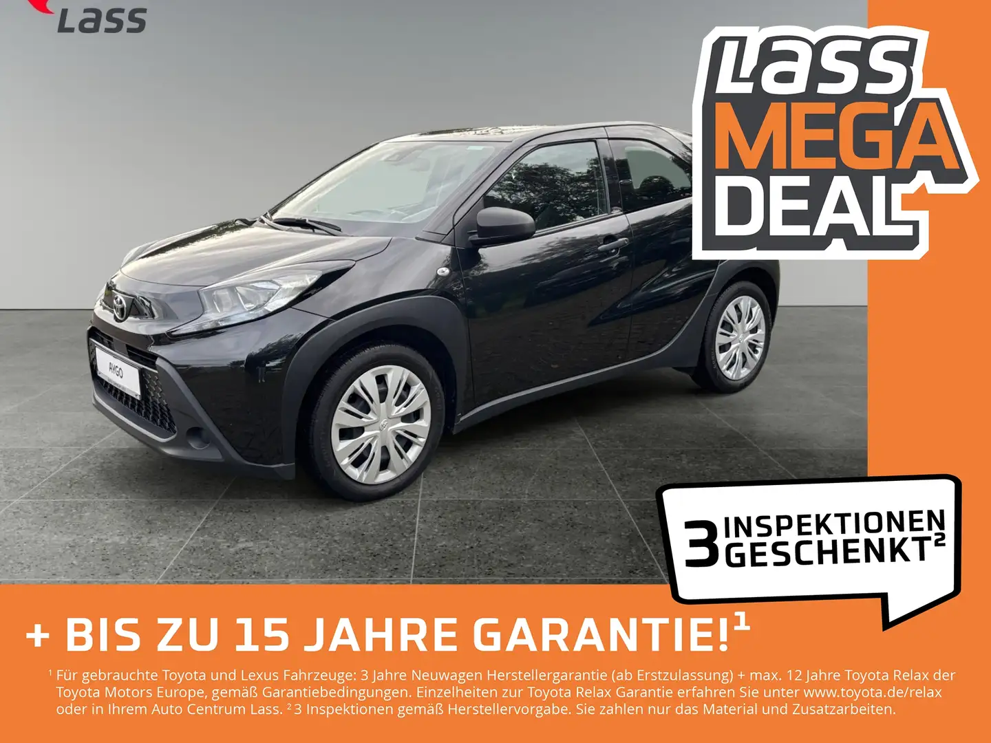 Toyota Aygo X 1.0 Klima ZV Sitzheizung BT DAB Zwart - 1