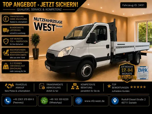 Iveco Daily 70c17 XXL Maxi Pritsche 5.200mm*Kran 1T*