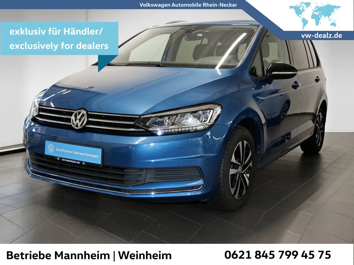 Volkswagen Touran 1.5 TSI DSG IQ.Drive AHK LED Navi uvm Blau - 1