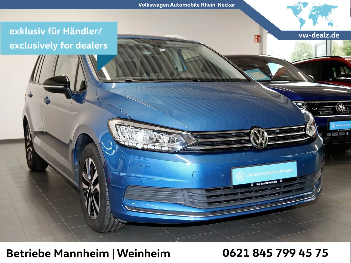 Volkswagen Touran 1.5 TSI DSG IQ.Drive AHK LED Navi uvm Blau - 2