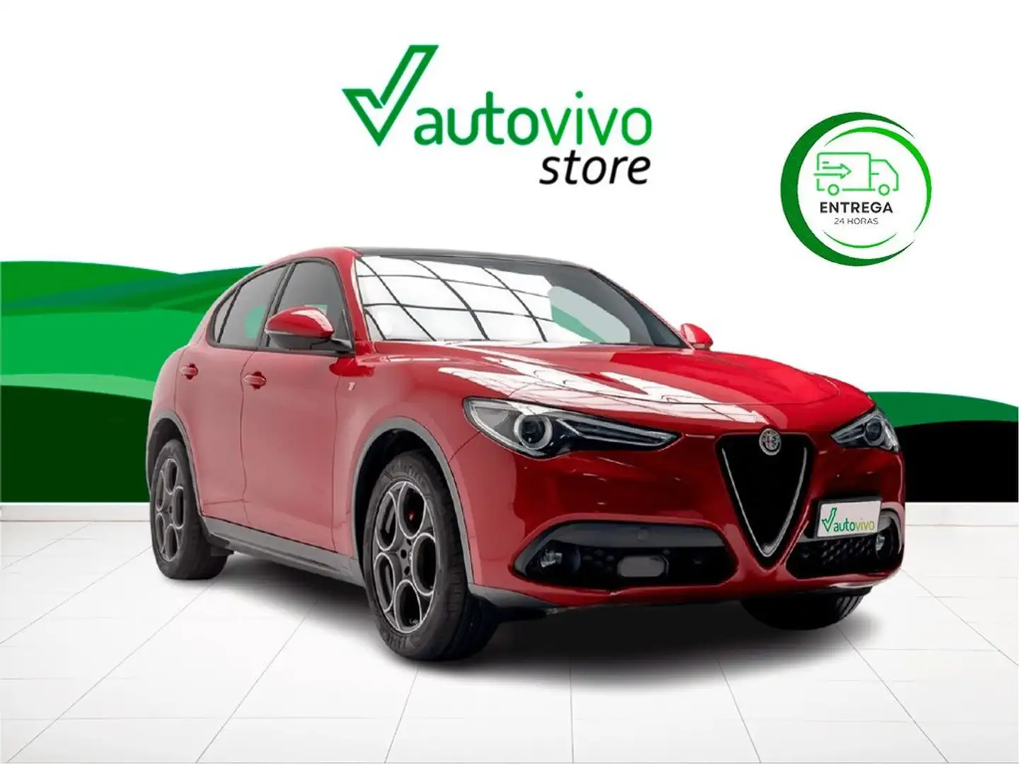 Alfa Romeo Stelvio TI 2.2 D TURBO 210 CV AUTO 4WD 5P Rood - 1