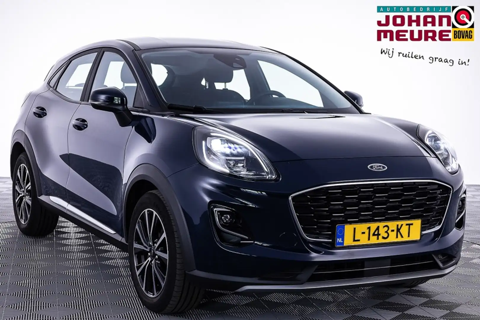Ford Puma 1.0 EcoBoost Hybrid Titanium | Trekhaak ✅ 1e Eigen Blauw - 1