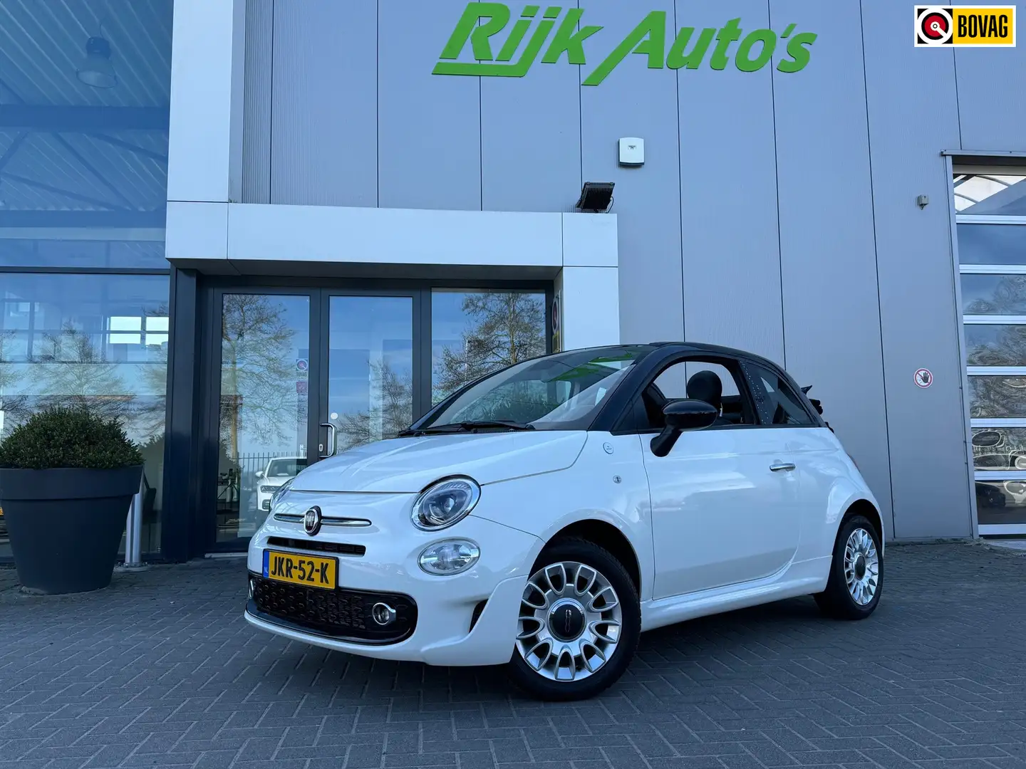Fiat 500C 1.0 Hybrid Hey Google * Sport * Navigatie * PDC * Wit - 1