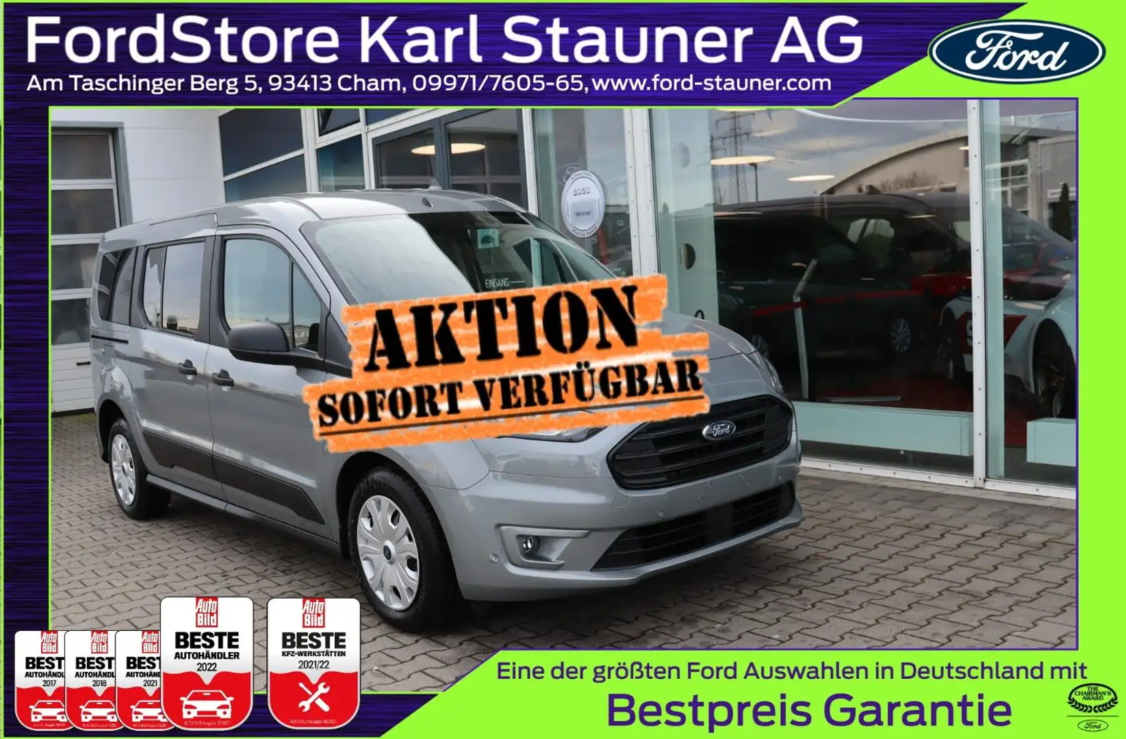 Ford Transit Connect Trend 1.5 EcoBl 240/lang 5-Sitze Argent - 1