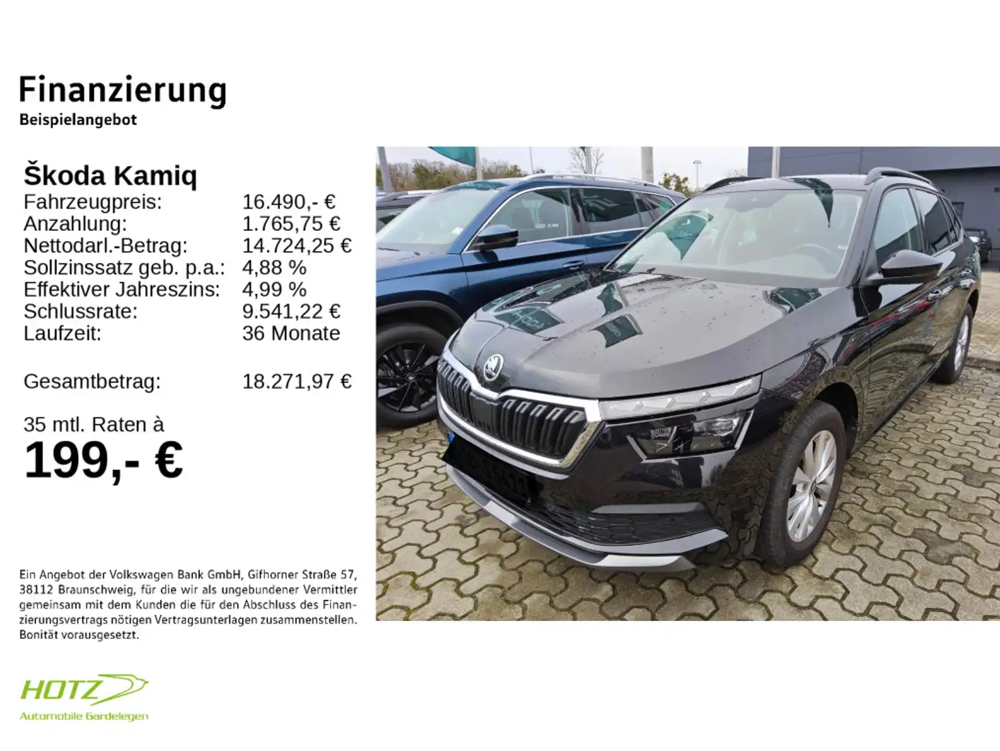Skoda Kamiq 1.0 TSI Ambition Tempo/Einparkhi/Multilenk Schwarz - 2