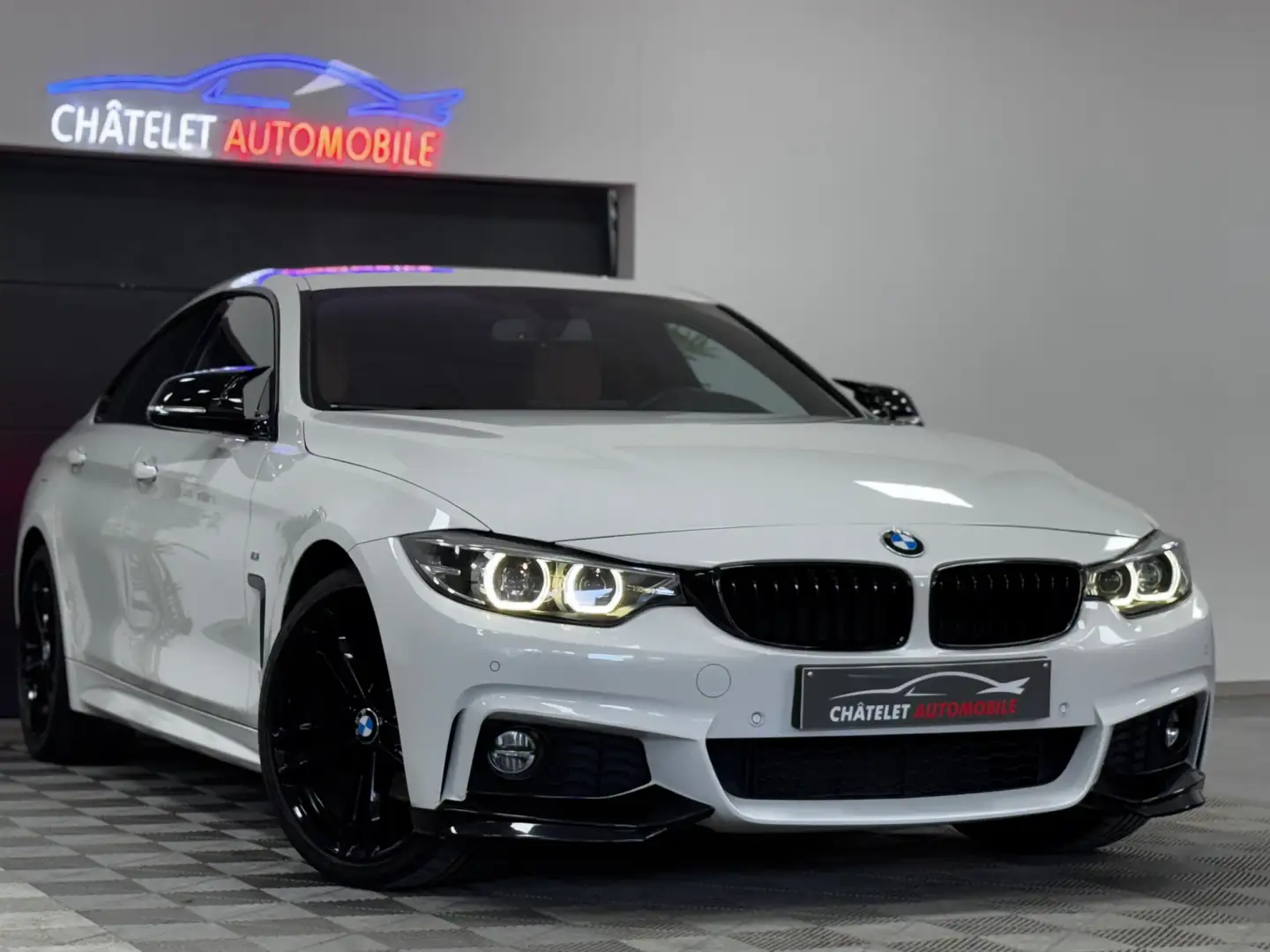 BMW 420 i Gran Coupé Pack-M Led Cognac 12 mois garantie Blanc - 1