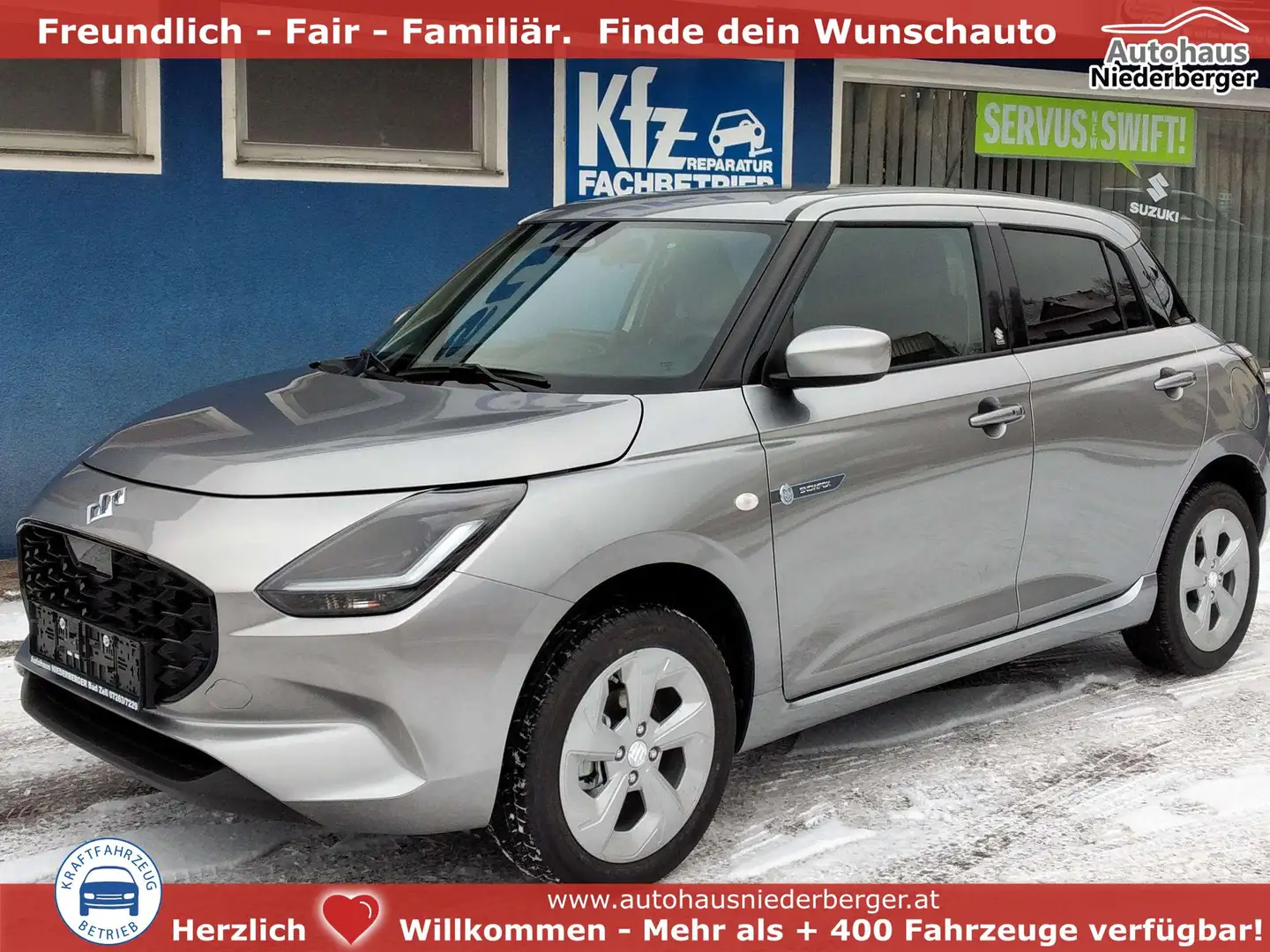Suzuki Swift Hybrid Allgrip Shine *Neues Modell* Snow Fox 60... Silber - 1
