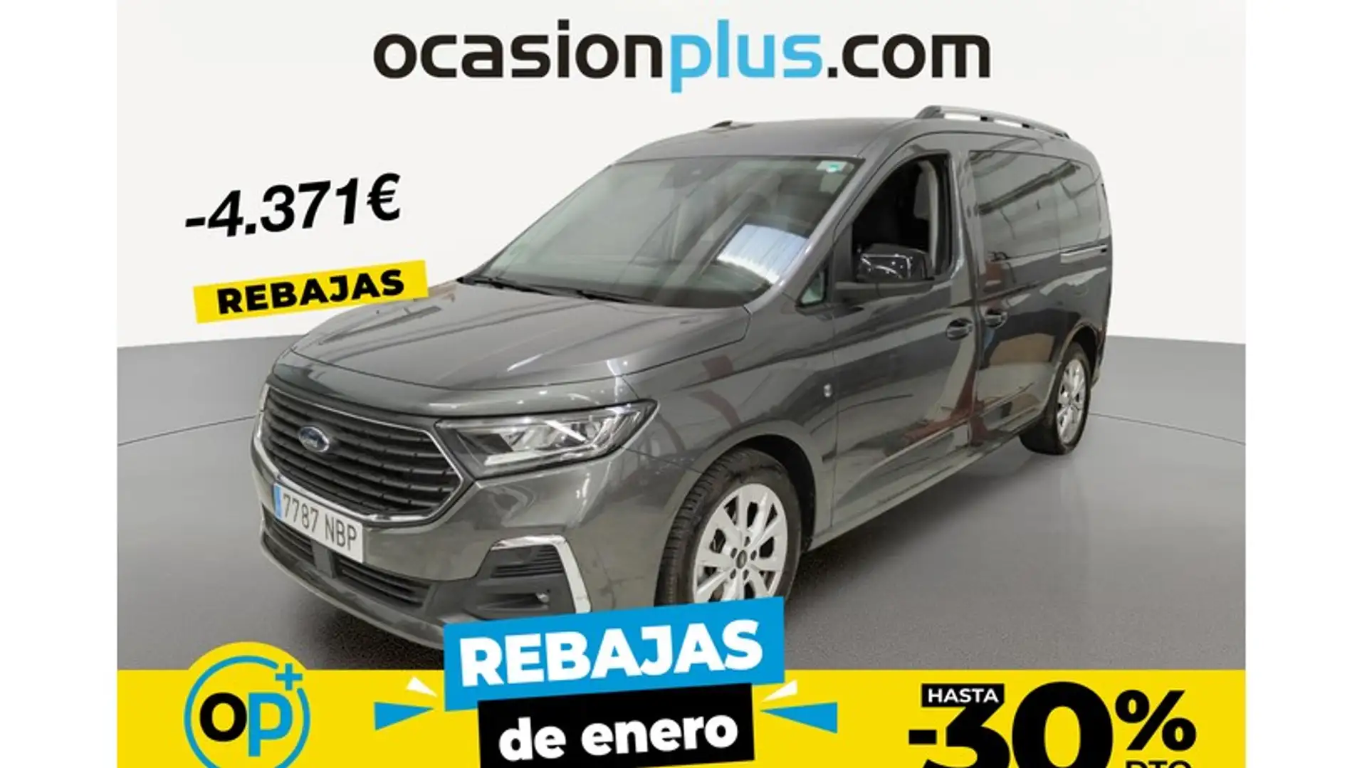 Ford Tourneo Connect Grand 2.0 Ecoblue LWB L2 Titanium 122 Aut. Gris - 1