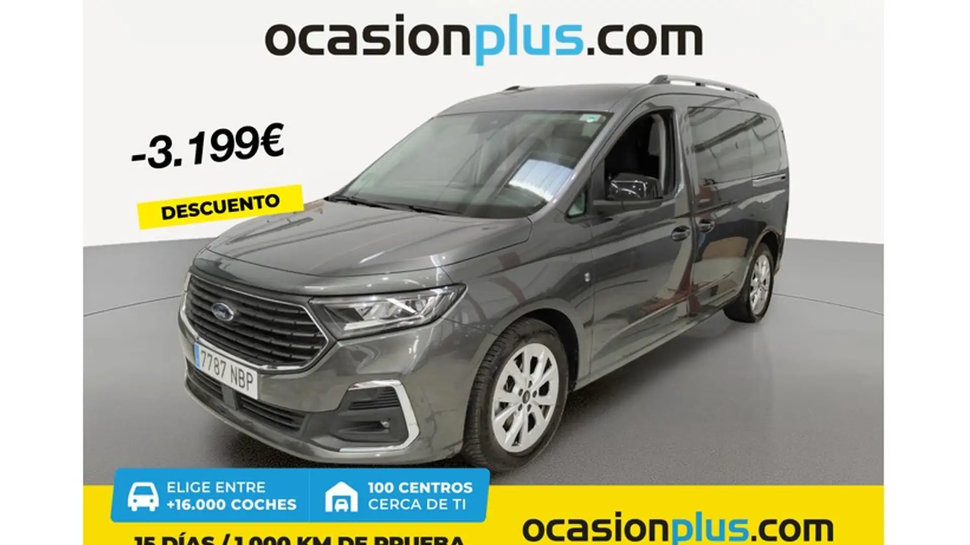 Ford Tourneo Connect Grand 2.0 Ecoblue LWB L2 Titanium 122 Aut. Gris - 1