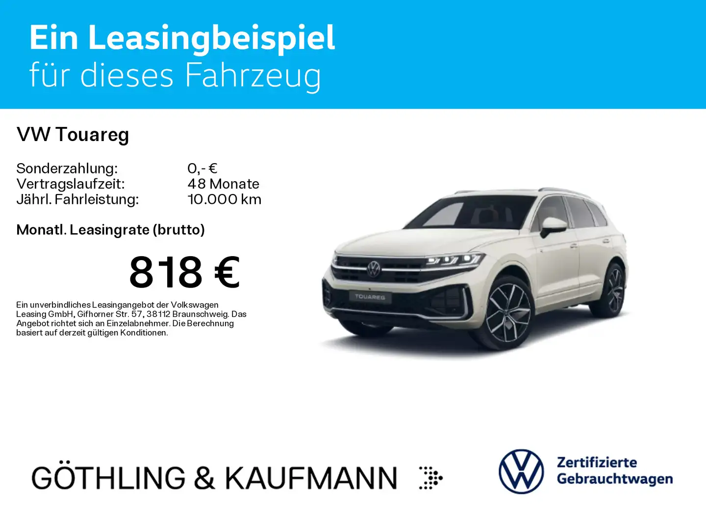 Volkswagen Touareg R-Line 4M*AHK*PANO*360*HUD*STDHZG*DYN*LU Beige - 2