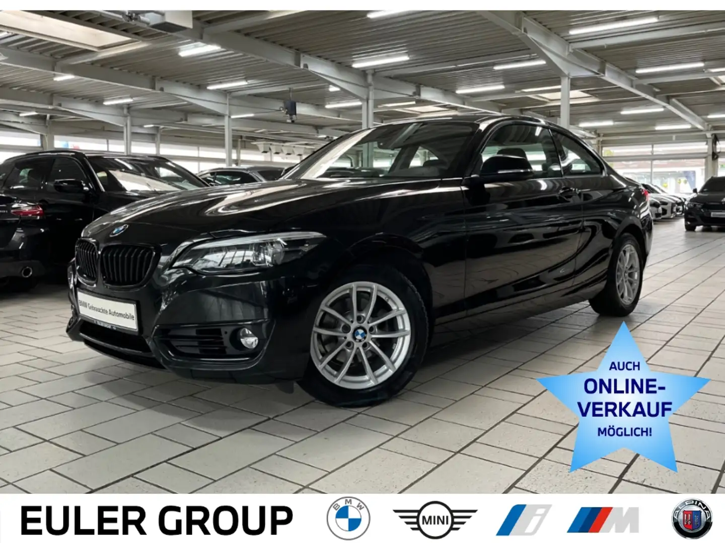 BMW 218 i A Coupe Sport-Line Navi LED HiFi CD SHZ Lordose Black - 1